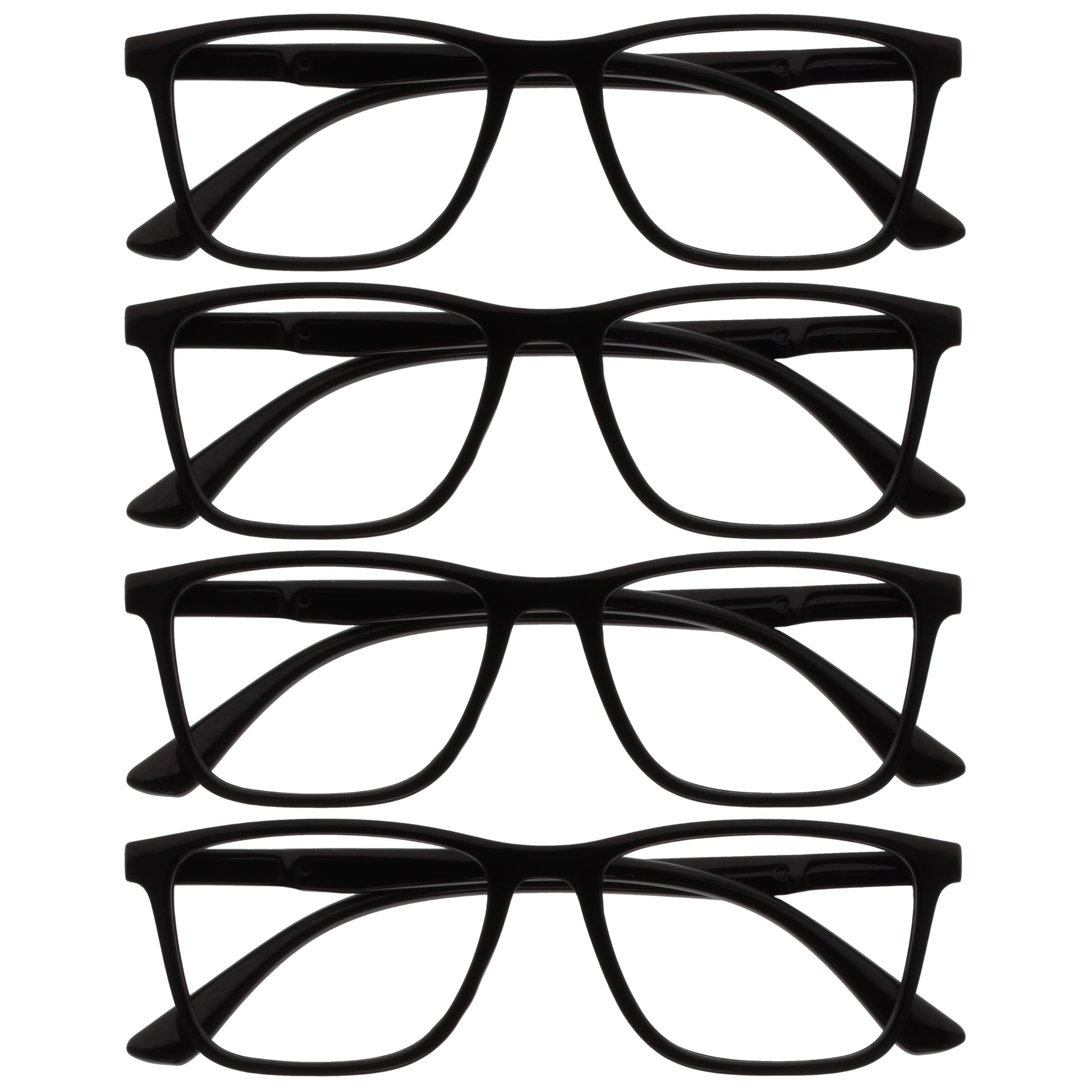 OPULIZE NYX Blue Light Blocking Reading Glasses - Rectangular Frame - UV Anti-Gl