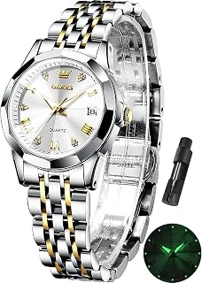OLEVS Watch Women Rose Gold Stainless Steel Waterproof Luxury Dress Watches for Women Analog Quartz Classic Ladies Watches Fashion Elegant Minimalist Ultra Thin Women Small Watch with Date