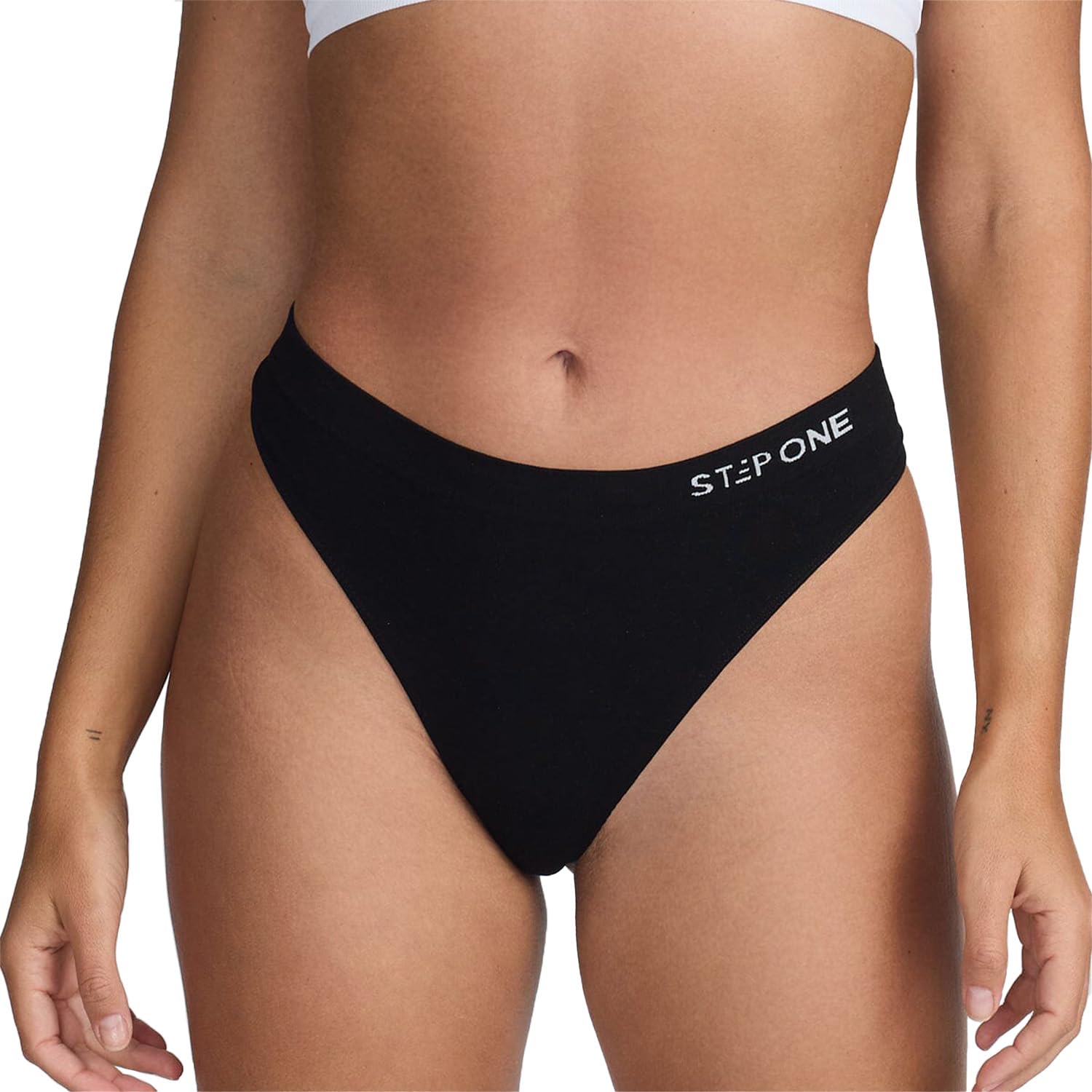 STEP ONE SmoothFit レディース 下着 Tバック 1組 竹製ビスコース、超ソフト、吸湿性、シームレス、低刺激性