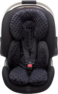 Pro Goleem Infant Car Seat Insert, Baby Head Neck Body Support, Soft Minky Newborn Car Seat Insert, 2-in-1 Reversible, Boys and Girls, Black
