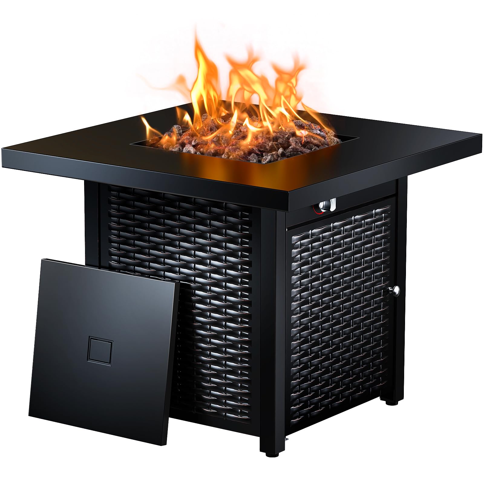 Ciays 28 Inch Propane Fire Pit CSA-Listed Outdoor Fire Pit Table, 50,000 BTU Ste