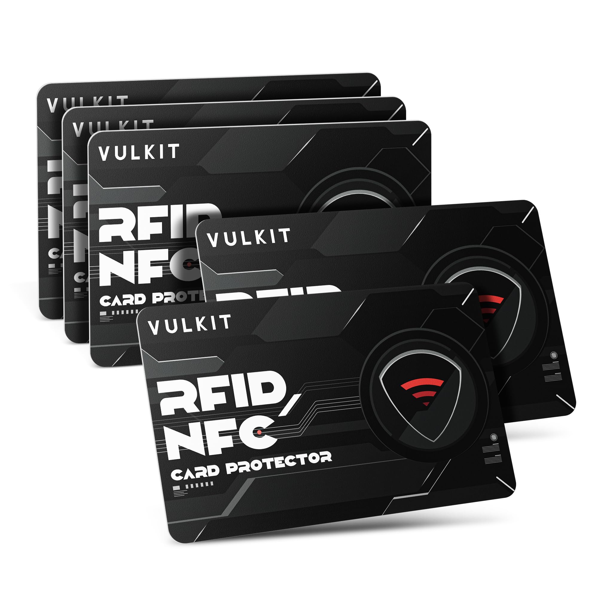 VULKIT 5 Pack RFID Blocking Cards, RFID/NFC Protectors NFC Contactless Protectio
