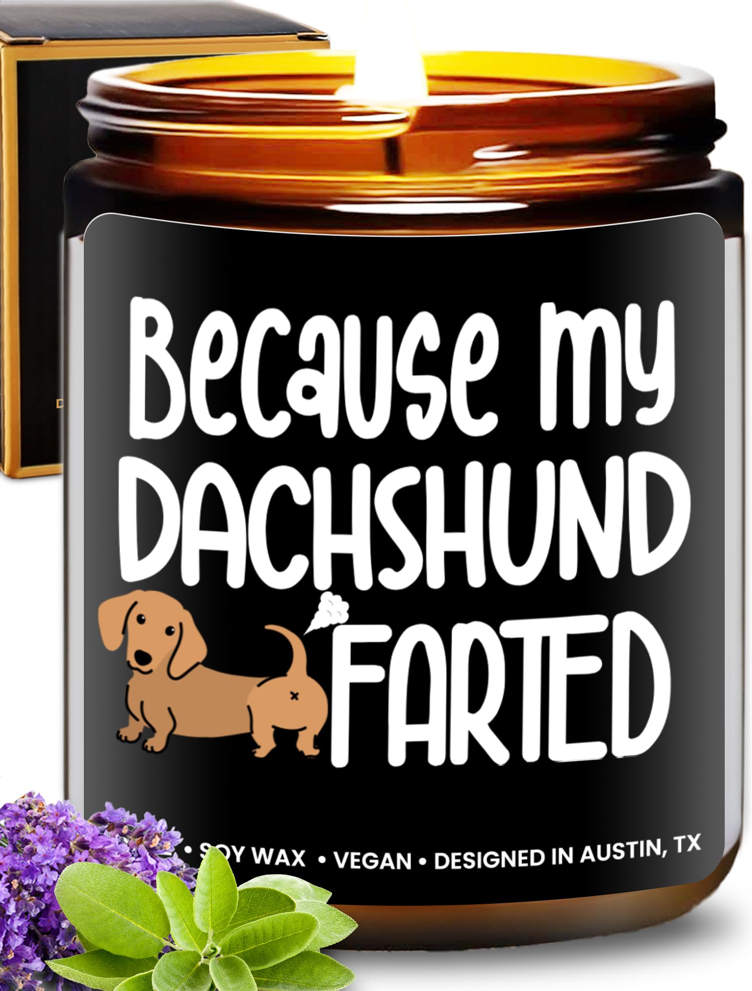 Funny Dachshund Candle, Dachshund Gifts for Women and Men, Unique Funny Pet-Them