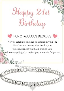 16 18 21 30 40 50 60 Birthdays Gifts for Women Bracelet for Women with Card