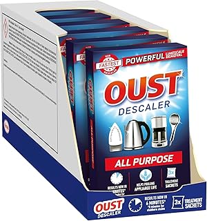 Oust Powerful All-Purpose Descaler, 3 Sachets x 6 (18 Sachets Total) | Limescale Remover, Ideal for Kettles, Coffee Machines, Irons & Shower Heads, Results in Just 6 Minutes, Up to 100% Removal