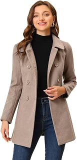Allegra K Women's Caban Trenchcoat