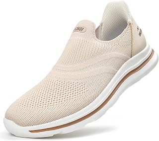 ODCKOI Slip On Trainers Men's Without Laces Shoes Outdoor Sports Shoes Lightweight Breathable Hands-Free Leisure Road Running Shoes