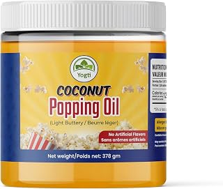 Yogti Popcorn Popping Oil, Light Buttery Flavour, No Artificial Flavors - 378ml