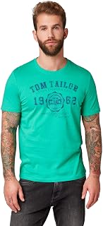 TOM TAILOR Men's T-Shirt With Logo Print