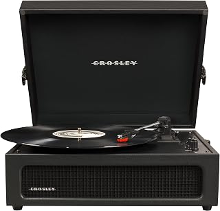 Crosley CR8017B-BK Voyager Record Player, Black