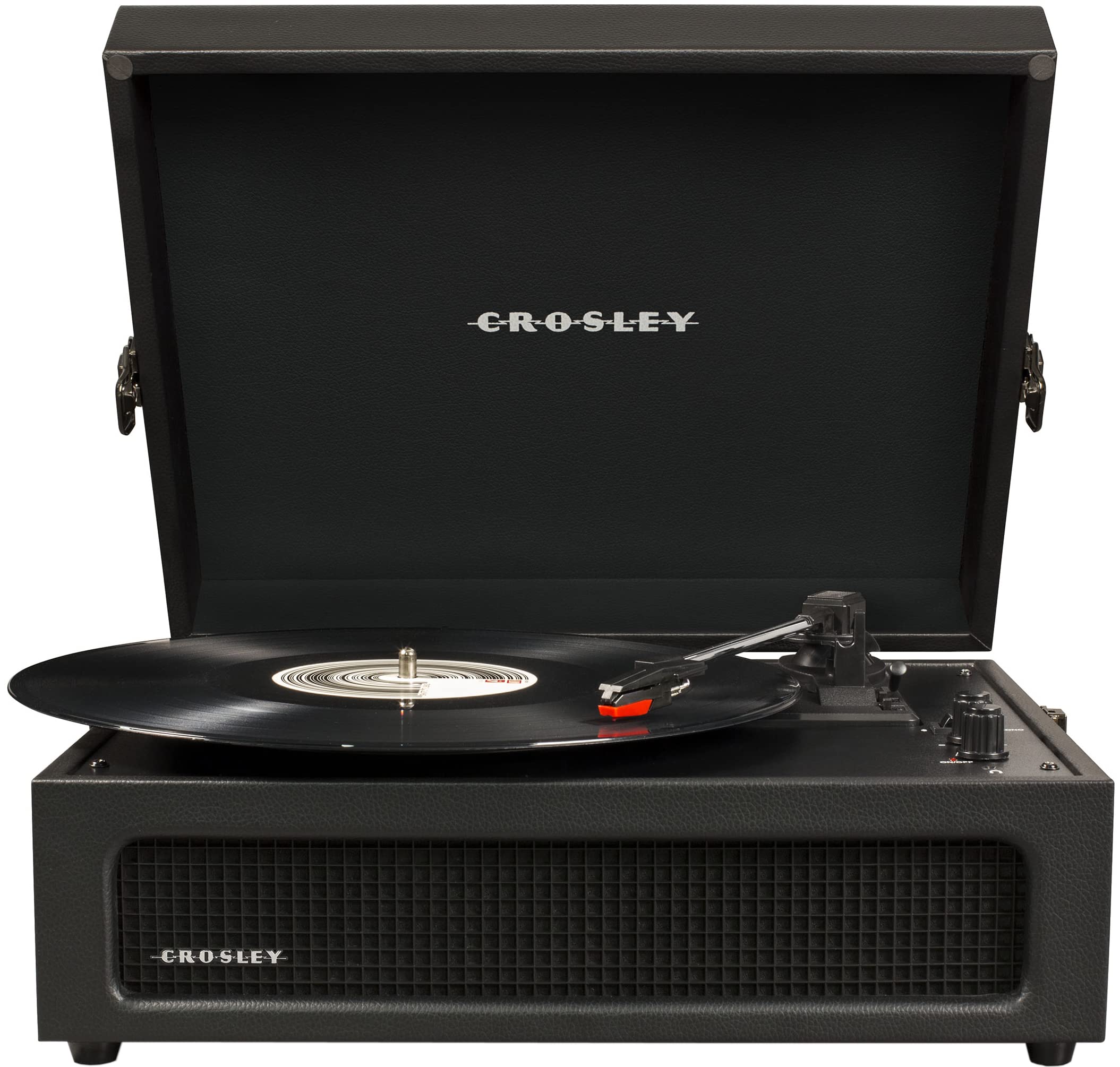 Crosley CR8017B-BK Voyager Record Player, Black