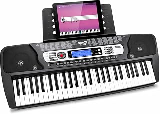 RockJam RJ654 54 Key Keyboard Piano for Beginners | Beginner 54 key electronic keyboard for home practice with tones, rhythms, lessons & portable setup