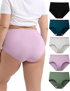INNERSY Women's Plus Size Cotton Underwear 44-62 Pack of 5