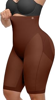 SHAPELLX Butt Lifting Shapewear for Women Tummy Control Body Shaper Faja Shorts High Waisted Girdle Mesh Compression Panties