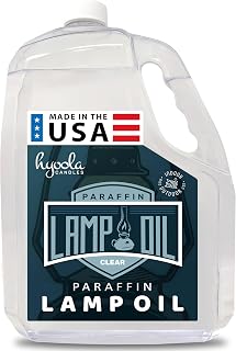 Hyoola Liquid Paraffin Lamp Oil - Clear Smokeless, Odorless, Ultra Clean Burning Fuel for Indoor and Outdoor Use - 1 Gallon