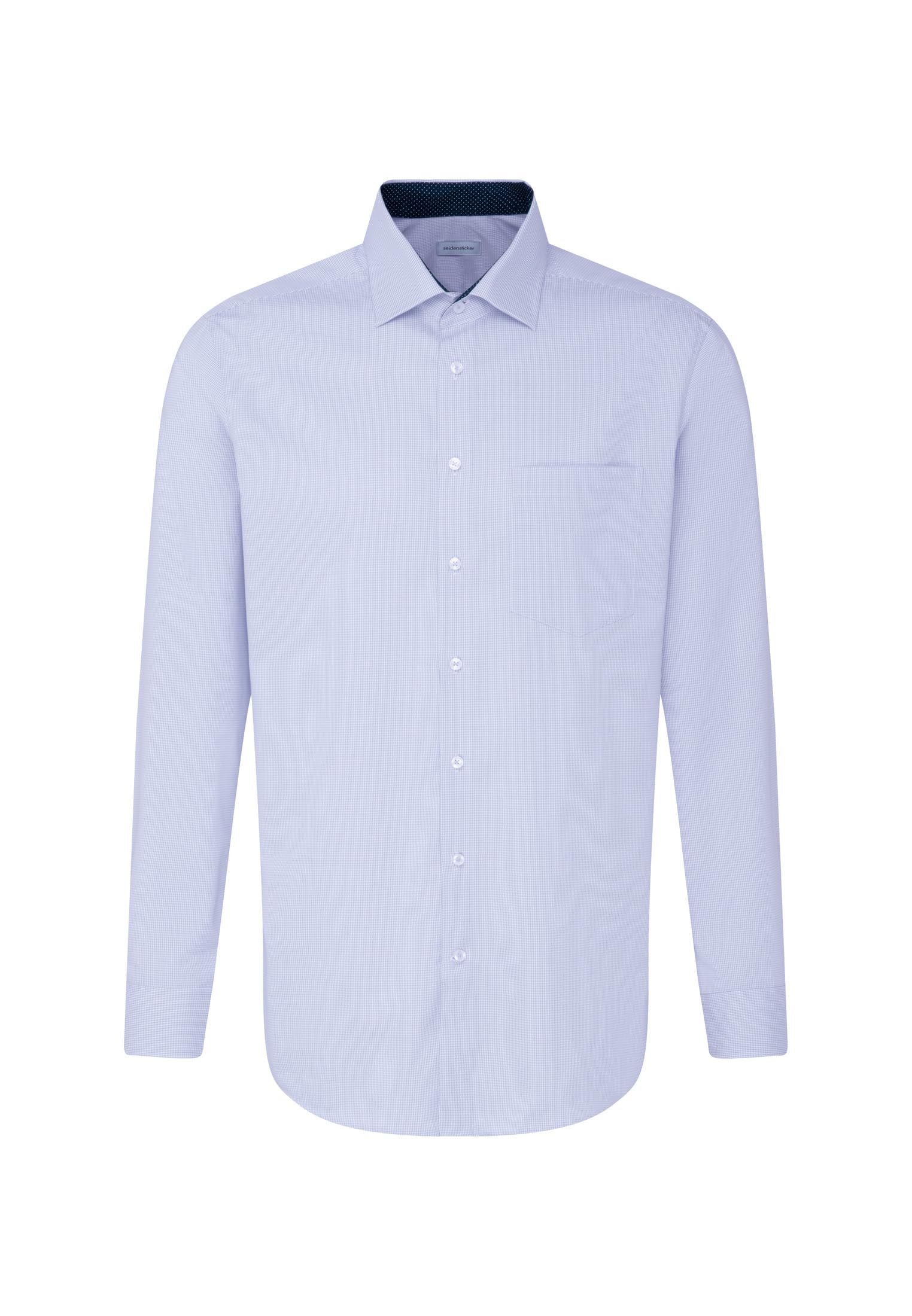 Seidensticker Regular shirt, long-sleeved shark collar, stripes, blue