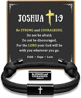 PEALICIOUS Christian Cross Gifts for Teens Boys Birthday Gifts for Him | Birthday Bracelets as 10 11 18 Year Old Birthday Gift, Cross Bracelet as rakhi Confirmation Gifts for Son Grandson Boys Men