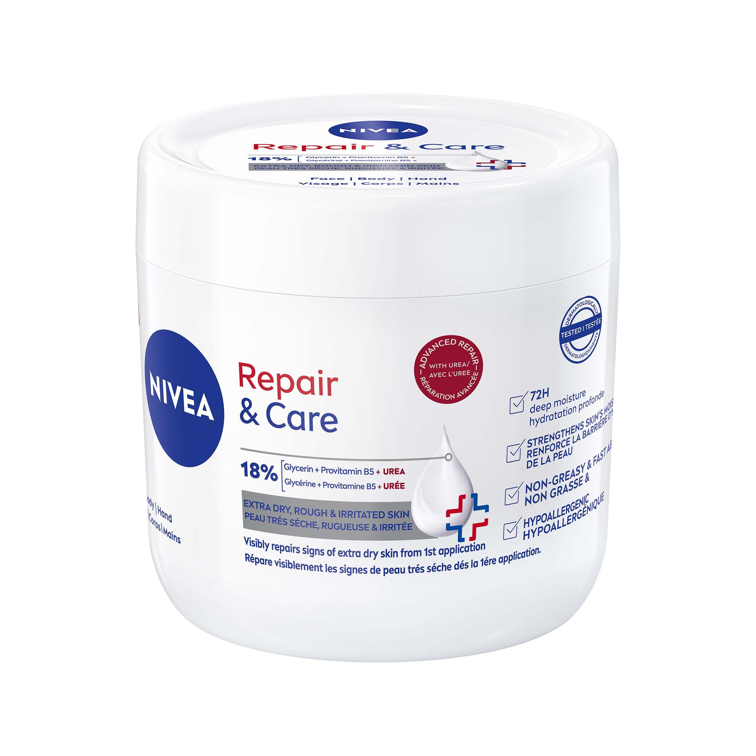 NIVEA Repair and Care Advanced Repair Body Cream, 400 ml | Moisturising Cream wi