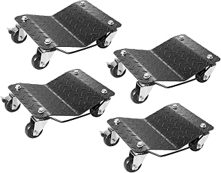 VEVOR Car Wheel Dolly, Set of 4 Piece | 6000 lbs/2722 kg Capacity, Car Moving Cart with Brakes, Heavy-Duty Vehicle Dolly