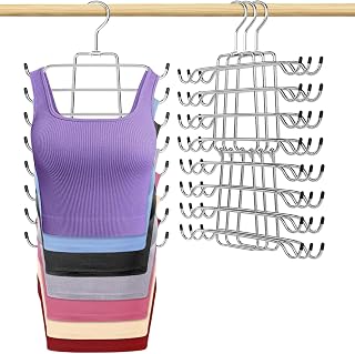 PUPPYCUTE 4 Pcs Tank Tops Hangers, Bra Hanger Space Saving Closet Organizer, Apartment College Dorm Room Essentials for Girls, Closet Organizers and Storage for Tops Bras Pants or Skirt (4)