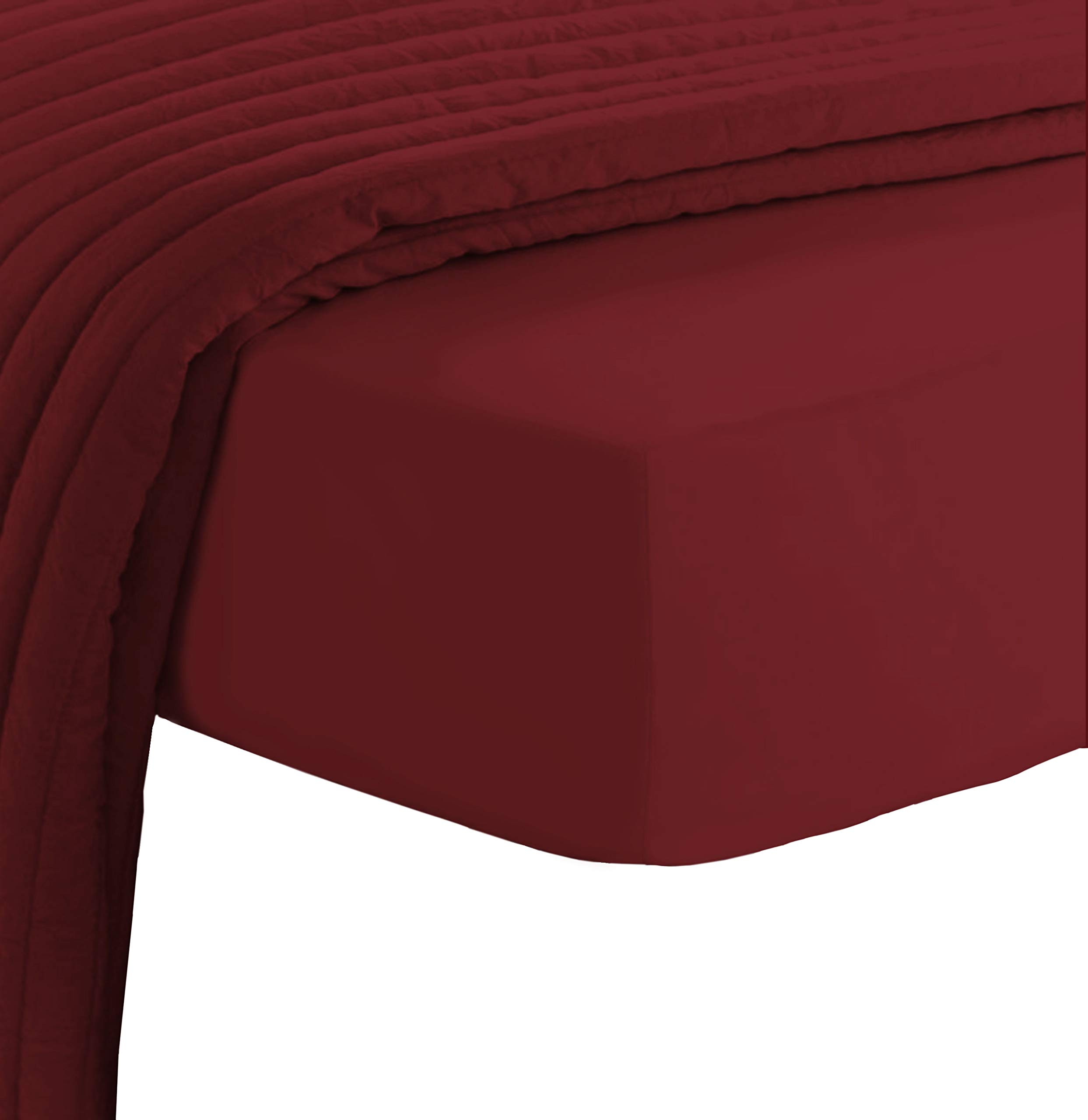 Pizuna Luxurious Cotton King Size Fitted Sheet Rio Red 800 Thread Count