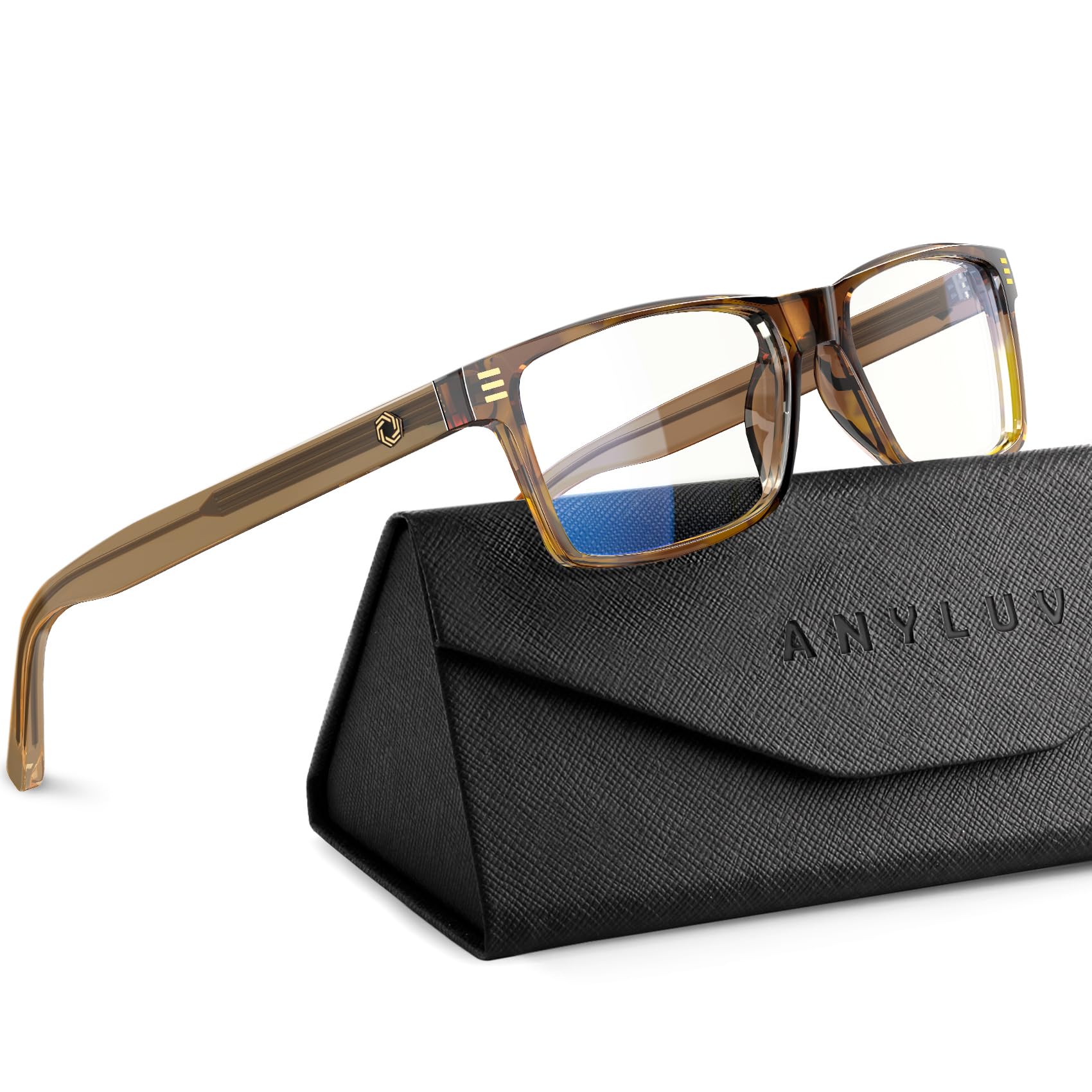 ANYLUV Blue Light Glasses for Sleep, 99.9% Blue Green Light Blocking with Red Le