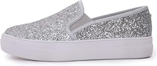 Feversole Women's Fashion Sparkle Platform Rhinestone Party Holiday Wedding Sneakers