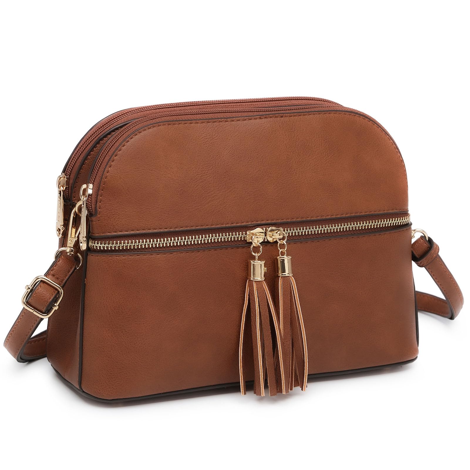 Dasein Women Tassel Zipper Pocket Crossbody Bag Shoulder Purse Fashion Travel Ba