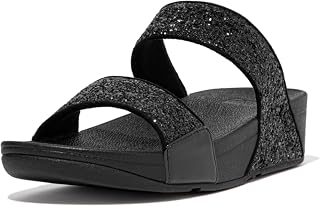 FitFlop Women's Lulu Glitter Slides, Summer Sandal - Lightweight & Comfortable with Natural Arch Support