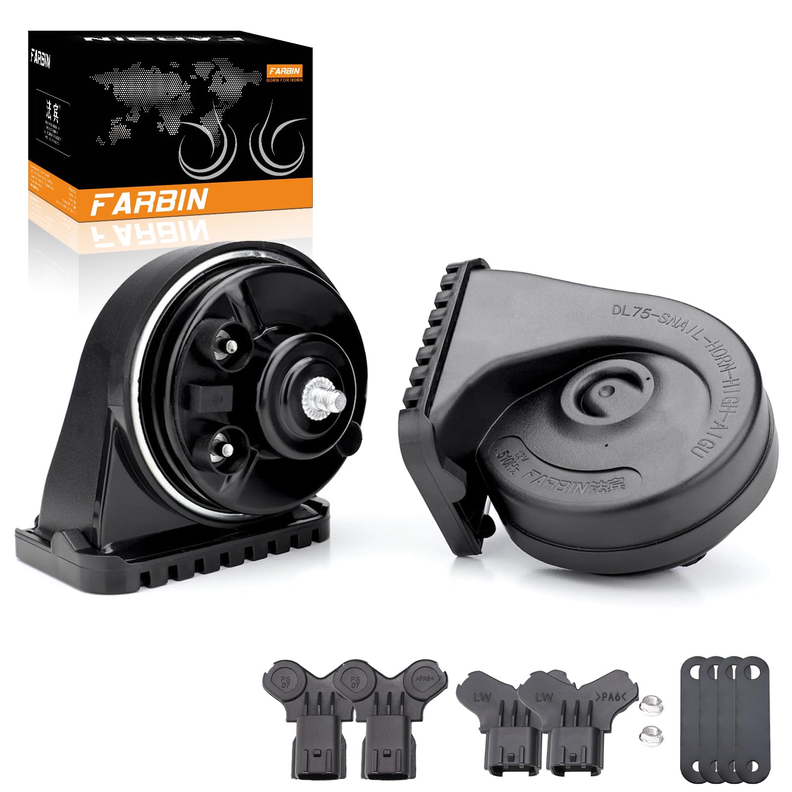 FARBIN Car Horn Compatible with Hyundai/Kia. 12V Waterproof Auto Horn Loud High/