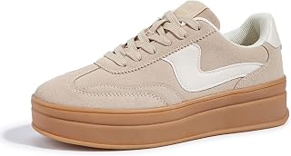 LUCKY STEP Women's Platform Fashion Sneakers Thick Sole