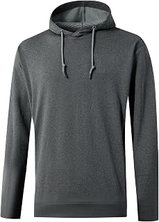 M MAELREG Mens Hoodies Pullover Performance Lightweight Hoodies For Men With 2 Pocket Dry Fit Wicking Stretch Golf Sweatshirt