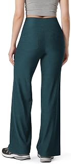 ODODOS Women's Tummy Control Wide Leg Pants - Ultra Soft odSTRATUM Tech High Waist Work Pants with Pockets, 31" Inseam