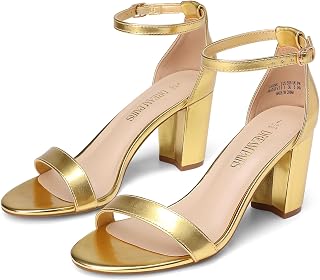 DREAM PAIRS Chunk Women's Block Heels Sandals