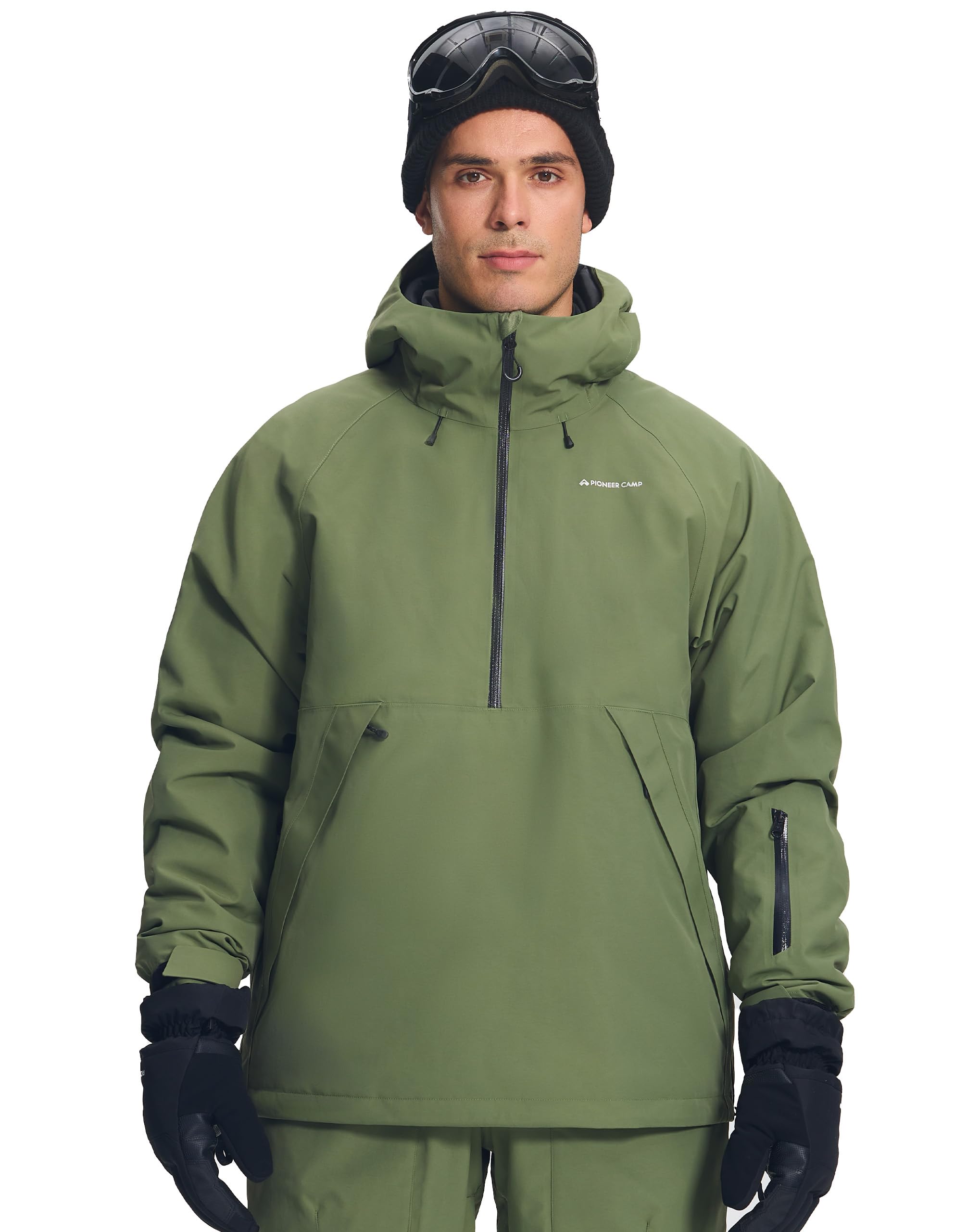 Pioneer Camp Men's Semi-Front Ski Jacket with 10000 mm Hydrostatic Head, Waterpr