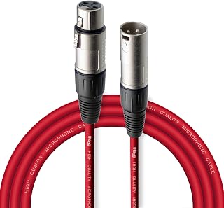 Stagg SMC3 CRD 3m XLR Male to XLR Female Microphone Cable, Red
