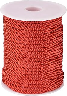 3 Strand 5mm Braided Silk Rope, Soft Satin Nylon Rope for DIY, Wall Hangers, Plant Hangers, Knitting, Braided Bracelets, Craft Supplies