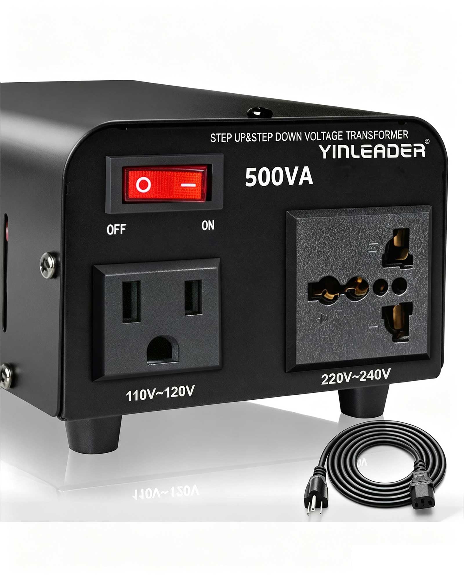 500W Voltage Transformer Power Converter 110V to 220V, 220V to 110V | Yinleader 