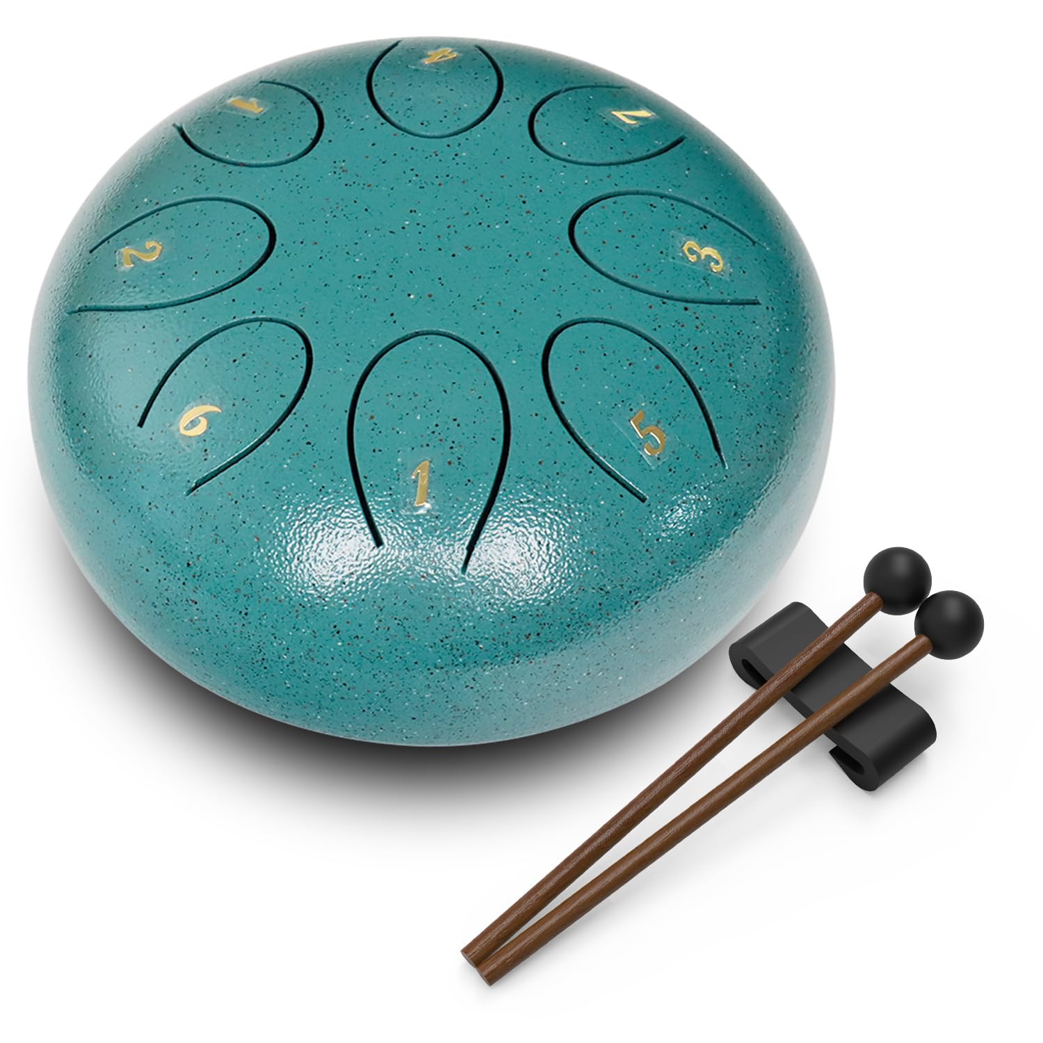 REGIS Steel Tongue Drum 6 Inch 8 Notes, Rain Drum Style Calming Percussion Instr