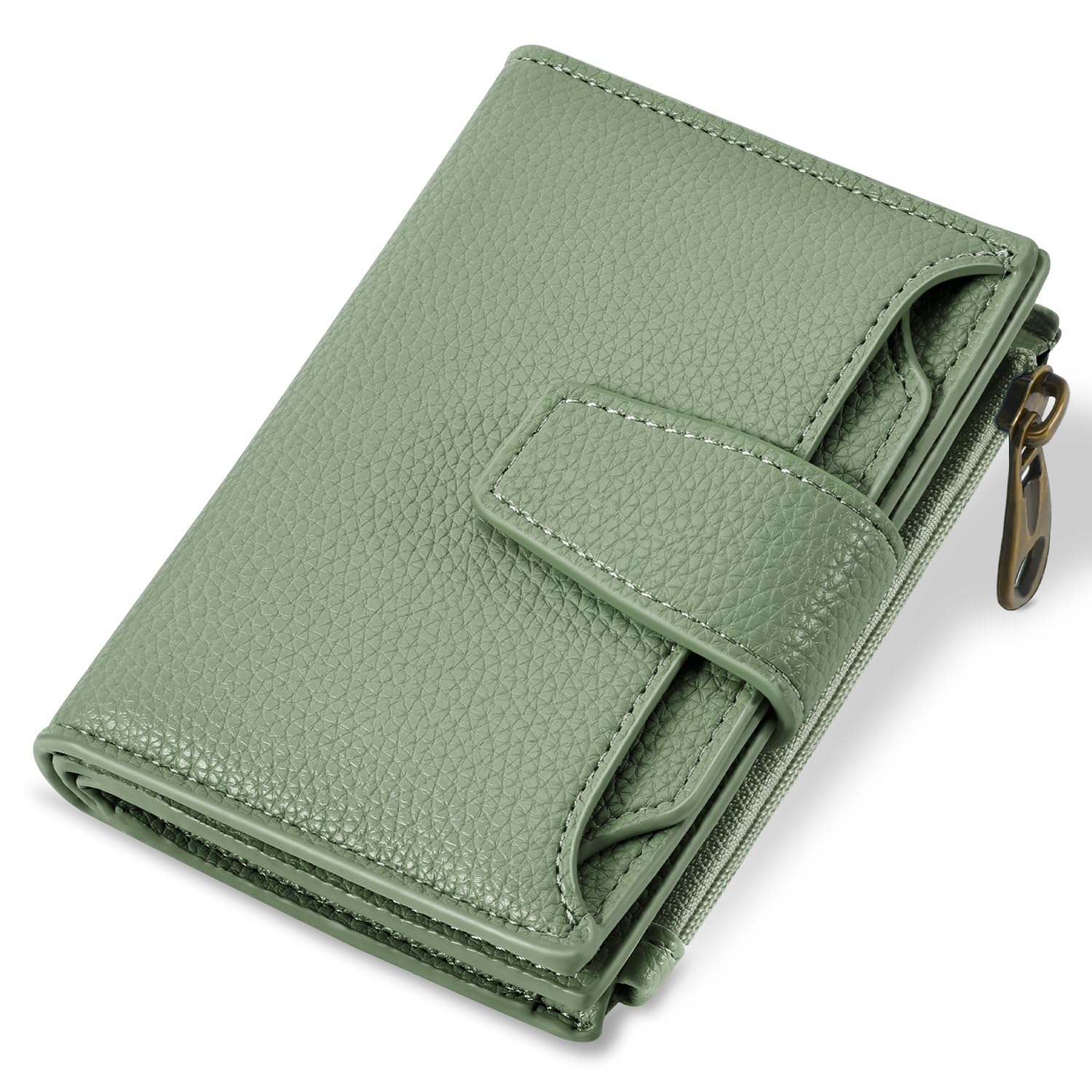 Small Wallet Women RFID Blocking Bifold Compact Card Holder Wallet for Women Zip