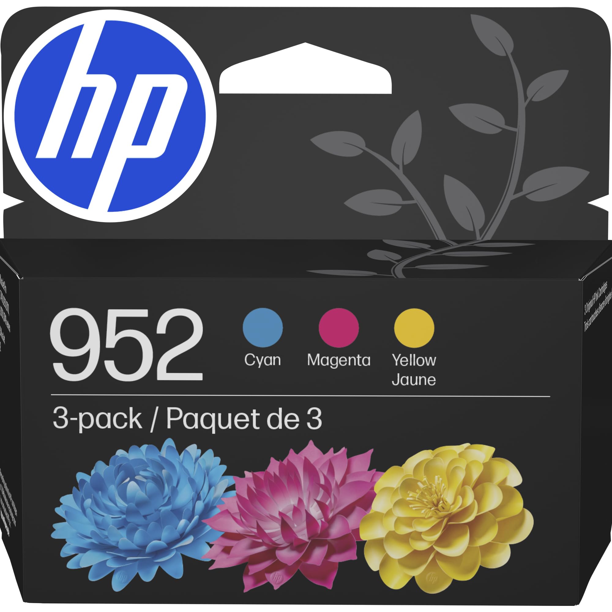 HP 952 Cyan, Magenta, Yellow Ink Cartridges (3-Pack) | Works with OfficeJet 8702
