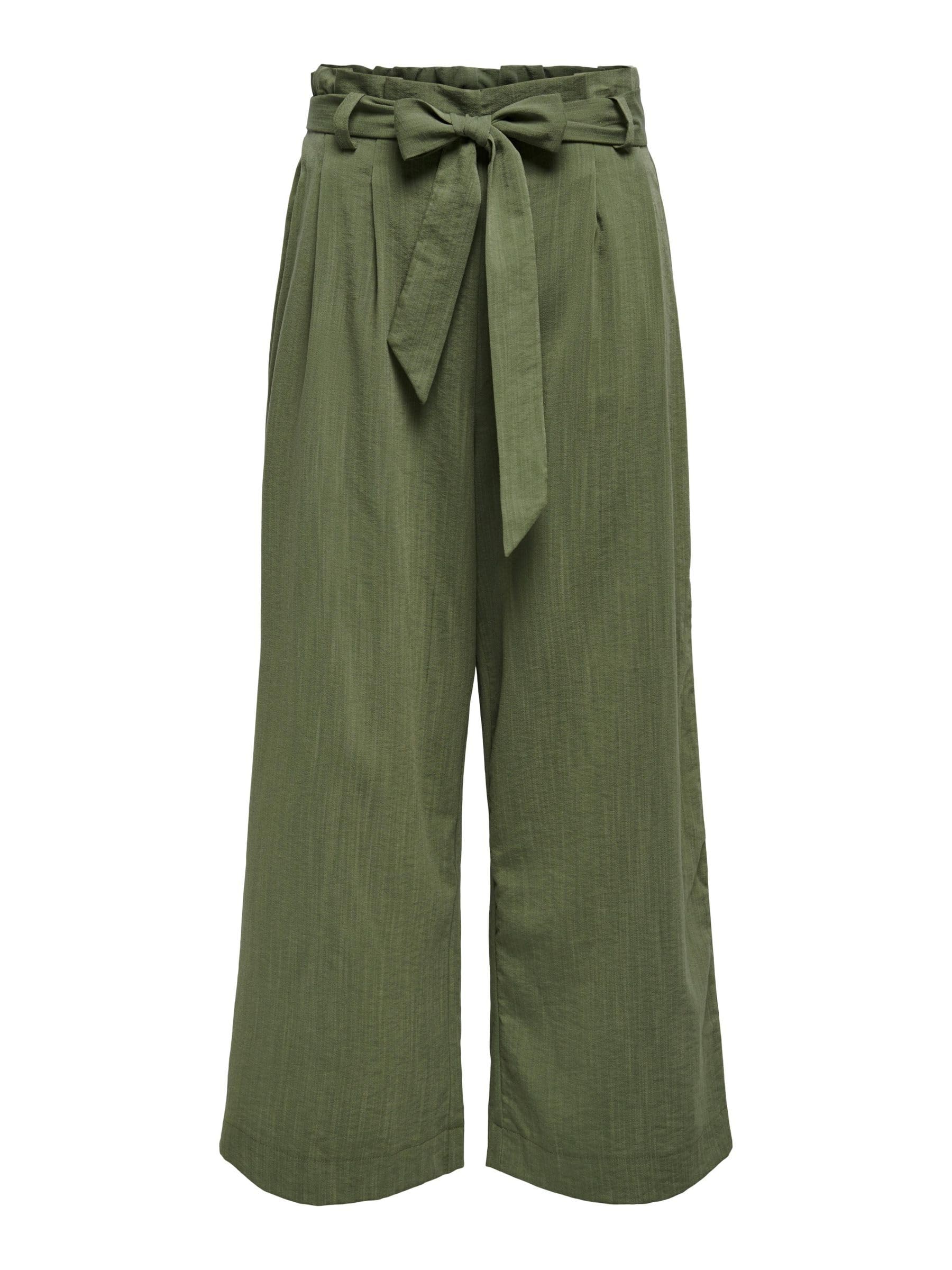 ONLY - Onlmarsa Solid Paperbag Pant Wvn Noos, Women's Paper Trousers with Belt