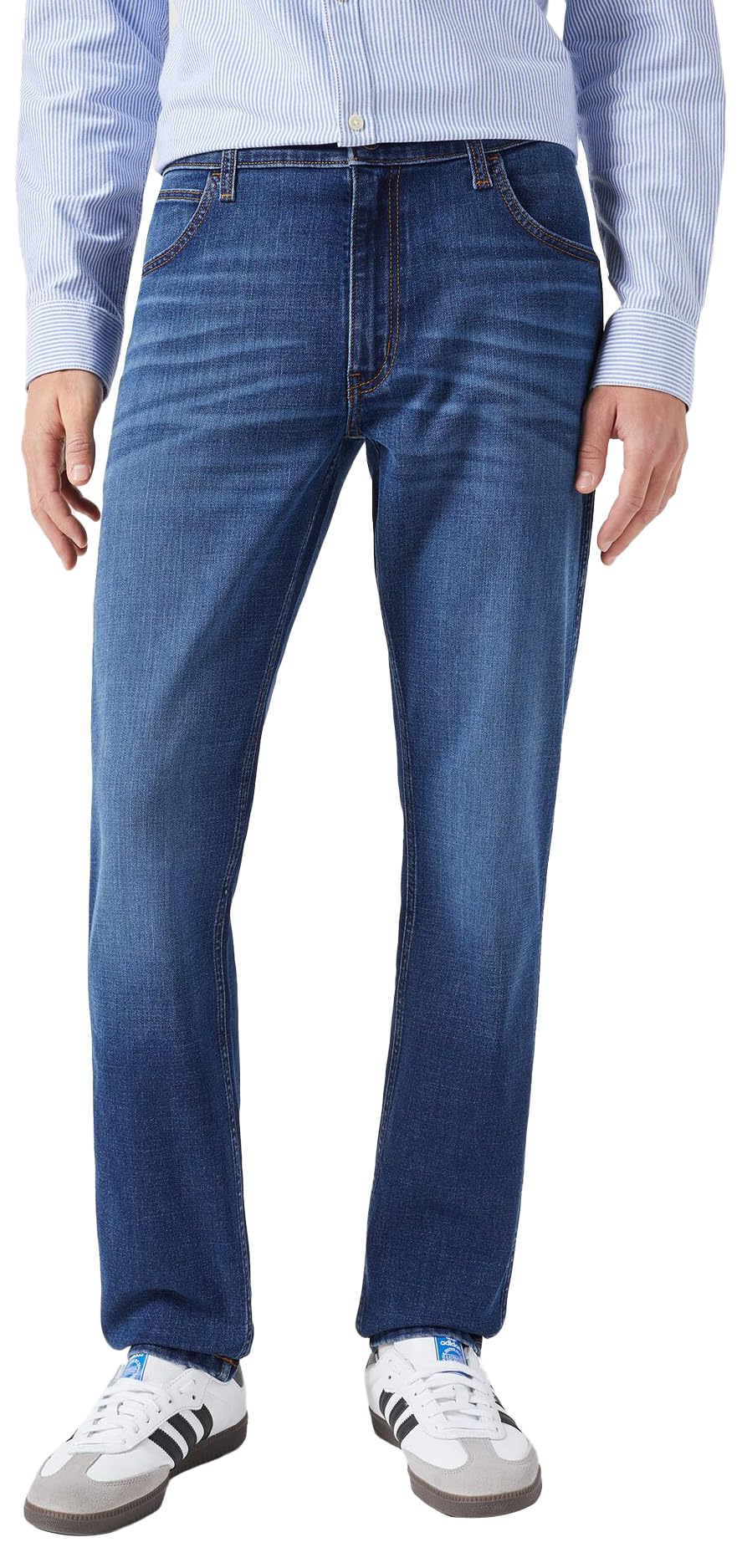 Wrangler - Jeans Uomo - vestibilità Regular Affusolata - Foundation - Jagged