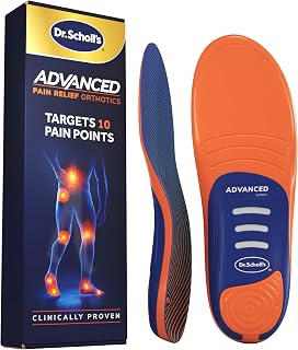 Dr. Scholl's Advanced Pain Relief Plantar Fasciitis Orthotic Insoles | Heavy duty support for plantar fasciitis & arch support, shock-absorbing, supports up to 340 lbs, for work shoes & boots