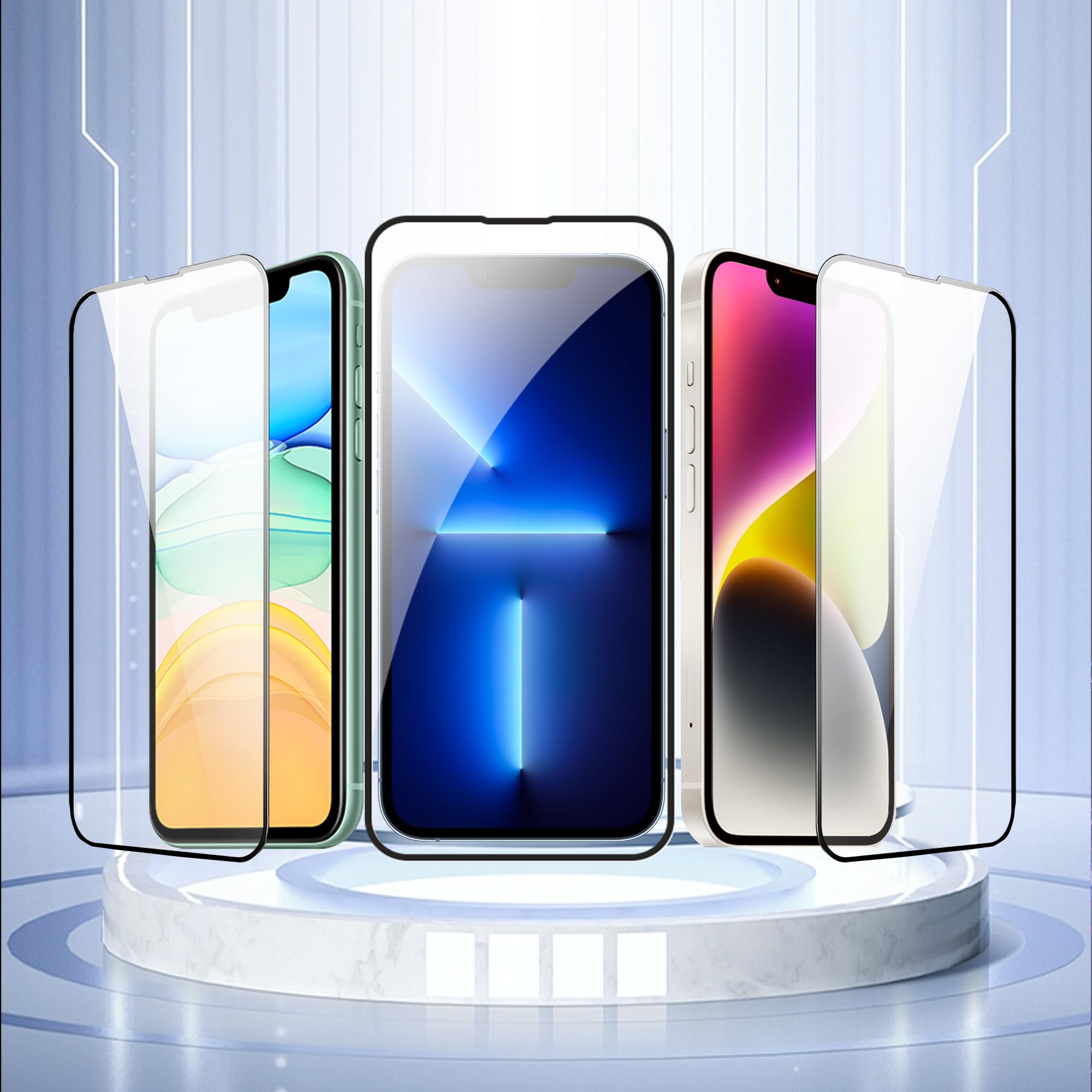 1 Pack Designed for iPhone 14, 13, 13 Pro (6.1") Screen Protector Tempered Glass