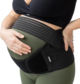 BABYGO® 4 in 1 Pregnancy Support Belt, Maternity Band | UK Brand, Loved By Over 1 Million Mums. Relief for Back, Pelvis, Hips, Round Ligament, Sciatica. Exercise Book Included.