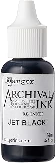 Ranger Archival Pad Reinker .5oz, Jet Black