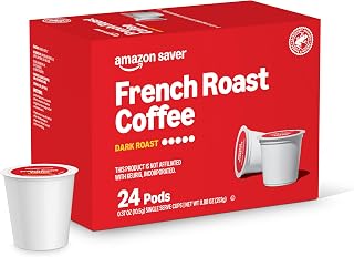Amazon Brand - Happy Belly Dark Roast Coffee Pods, French Roast, Compatible with Keurig 2.0 K-Cup Brewers, 24 Count