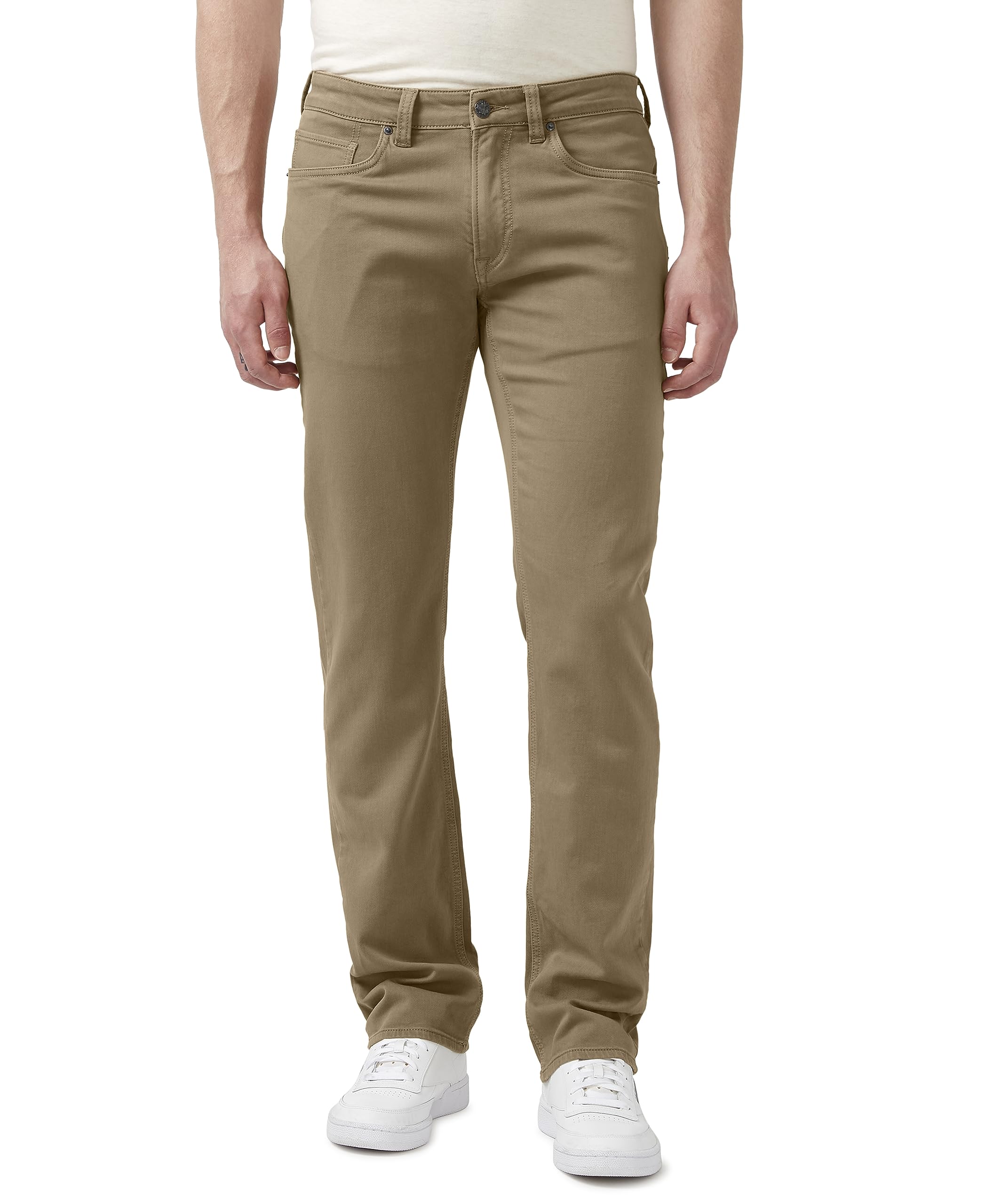 Buffalo David Bitton Men's Non-Denim Straight Leg Six French Terry Pants with Co