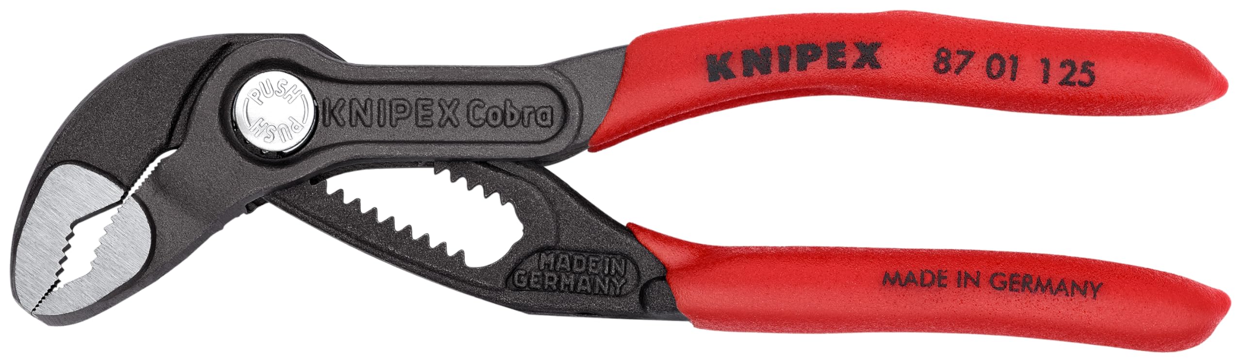 KNIPEX 87 01 125, 5 in. Cobra® Water Pump Pliers, Capacity 1-1/16 in. | 13 Adjus
